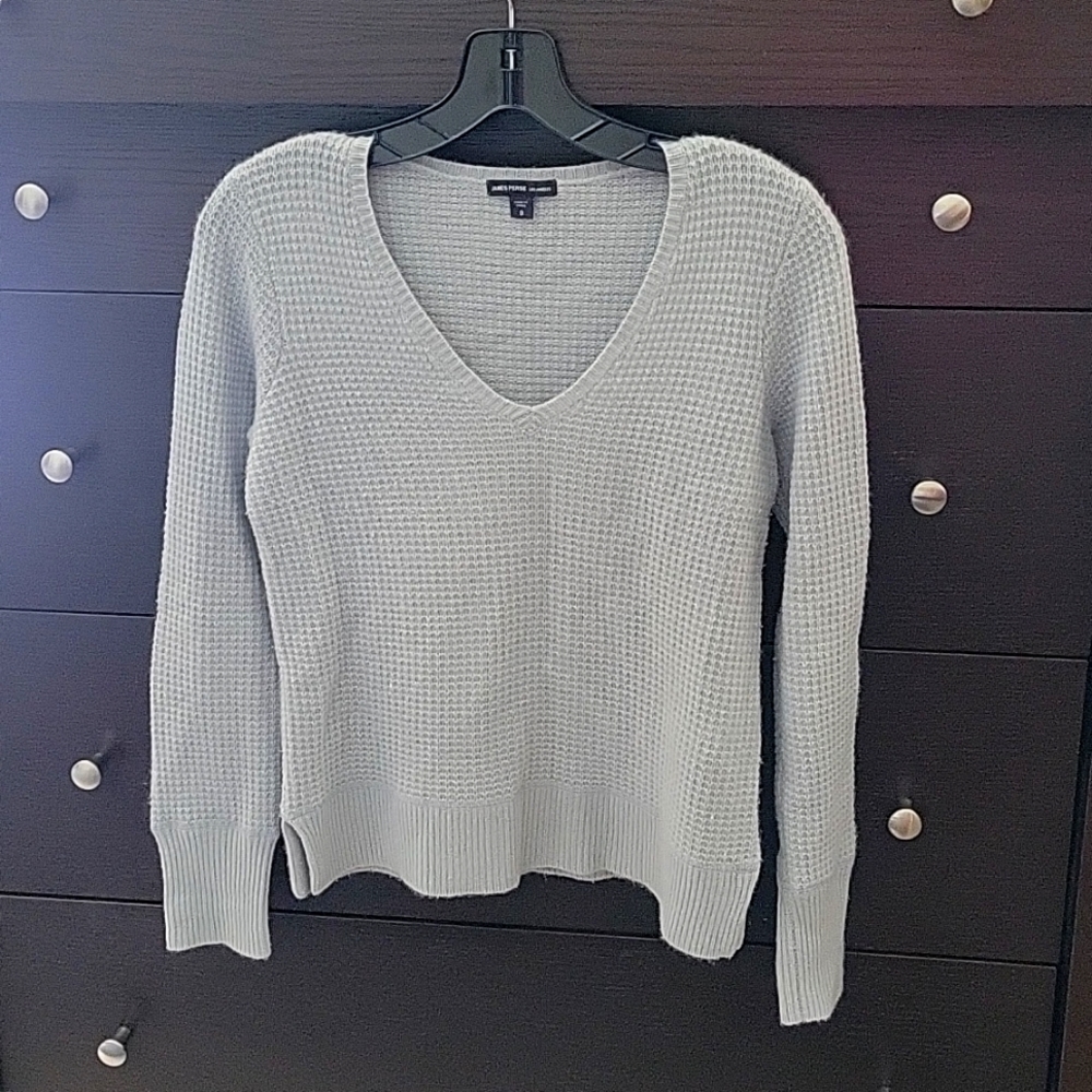 JAMES PERSE Cashmere V Neck Sweater Sz 0/XS